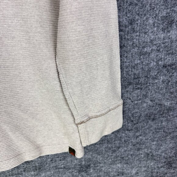 Northwest Men's T Shirt XLT, Beige, Thermal Waffle Knit, Long Sleeve Crewneck - Picture 5 of 9